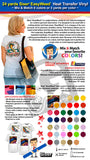 24 Yards Siser EasyWeed Heat Transfer Vinyl (Mix & Match 8 Colors max. or 3 Yards Per Color minimum) - gercuttervinyl
