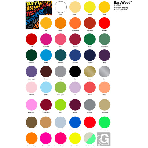 All Colors Siser EasyWeed Heat Transfer Vinyl (HTV) Bundle (61-colors)