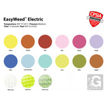 SISER EasyWeed Electric Heat Transfer Vinyl, 3 Sheets, 15" x 12", 12 Assorted Colors BUNDLE - gercuttervinyl