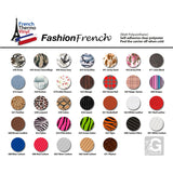 2 Feet (24") French Thermo Vinyl “FASHION FRENCH” Heat Transfer Vinyl on Cotton or Polyester Mesh and Poly-blend Fabrics - Price for linear foot (Mix & Match your favorite colors) - gercuttervinyl